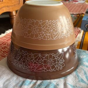 PYREX vintage woodlands 402 & 403